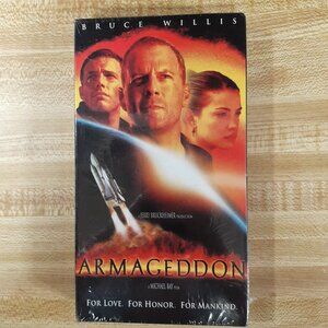 Armageddon 1998 VHS Factory Sealed Michael Bay Bruce Willis Billy Bob Thornton